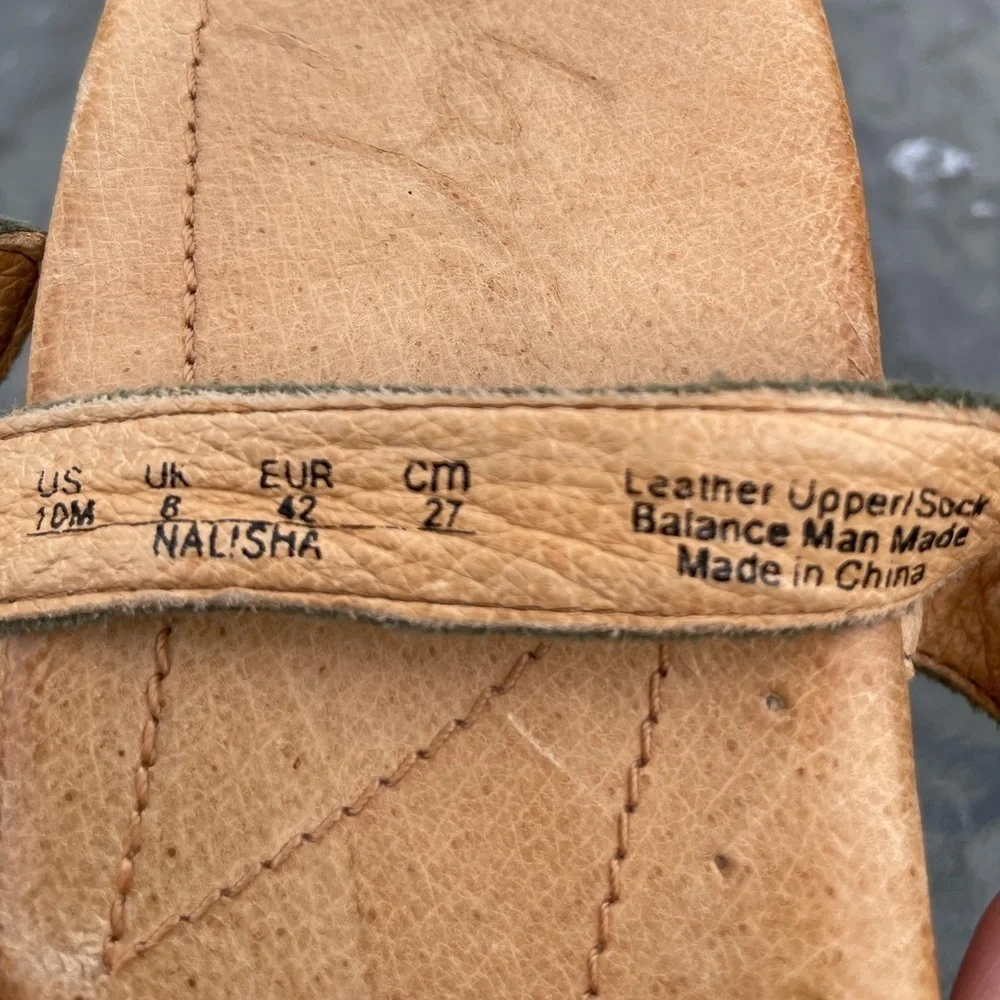Anthropologie Naya Nalisha Wedge Sandal sage Green Size 10
